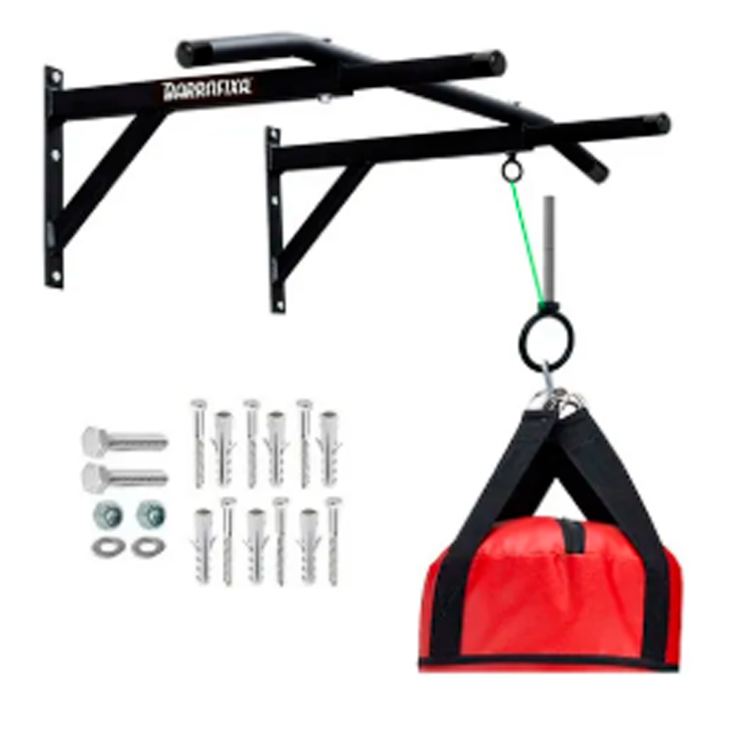 Barra fixa de parede preta